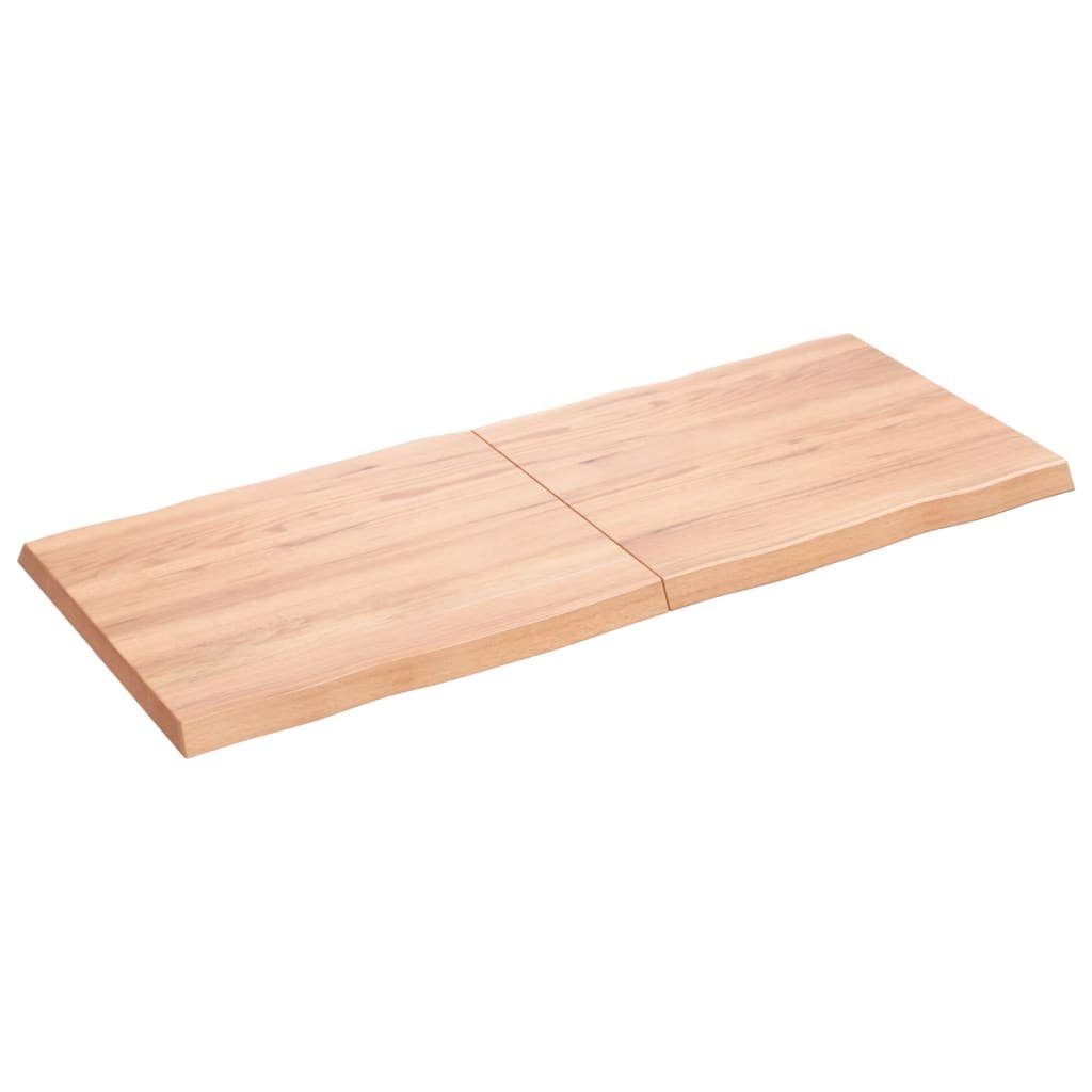 Massivholz Baumkante Tischplatte (1 120x50x(2-4) St) Behandelt furnicato cm