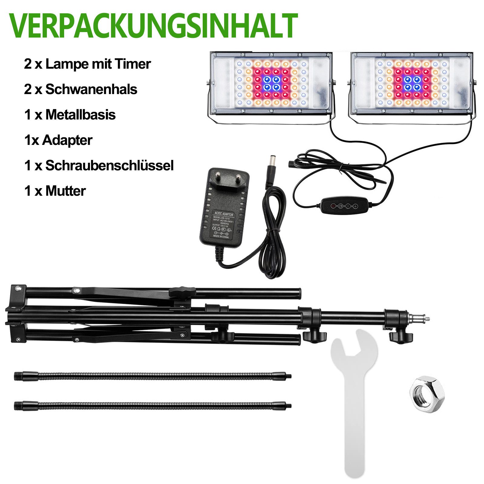 LMaxhome Pflanzenlampe LED Vollspektrum Dimmbar Pflanzenlicht mit Ständer f günstig online kaufen