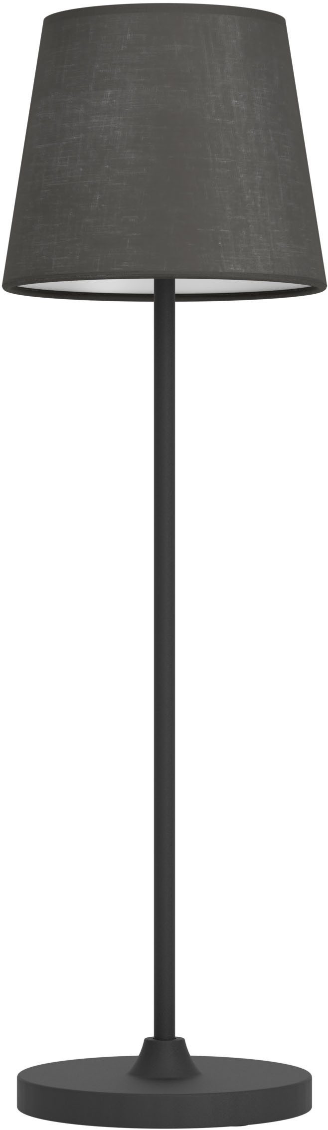 EGLO Tischleuchte LEONERO Tischlampe - Stahl - LED - 3,8W - IP20, Dimmfunktion, Farbsteuerung, USB-Anschluss mit Ladefunktion, mehrere Helligkeitsstufen, LED fest integriert, Neutralweiß, Warmweiß, Akku Tischleuchte, Nachttischlampe, kabellos, H34 x Ø11 cm