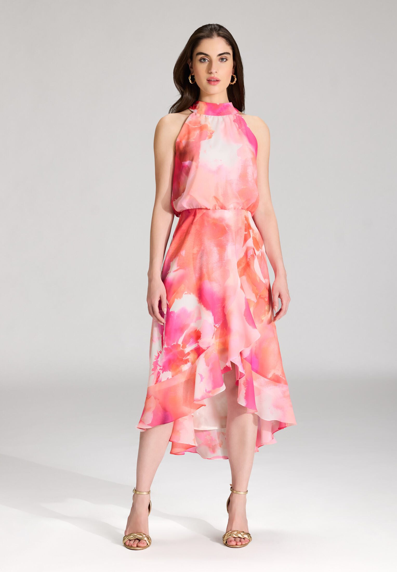 SWING Cocktailkleid Lockere Passform mit ausgestelltem Rockteil