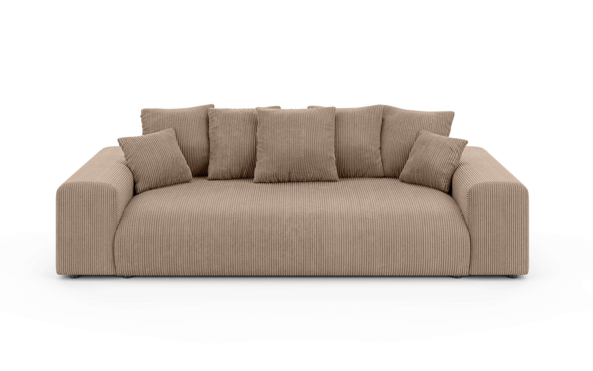 Home affaire Big-Sofa LAKESIDE 3-Sitzer Schlafsofa mit Bettkasten, Breite 256,5 cm, Liegefläche 168,5x195 cm, hoher Sitzkomfort, Maße B/T/H: 256/122/82cm