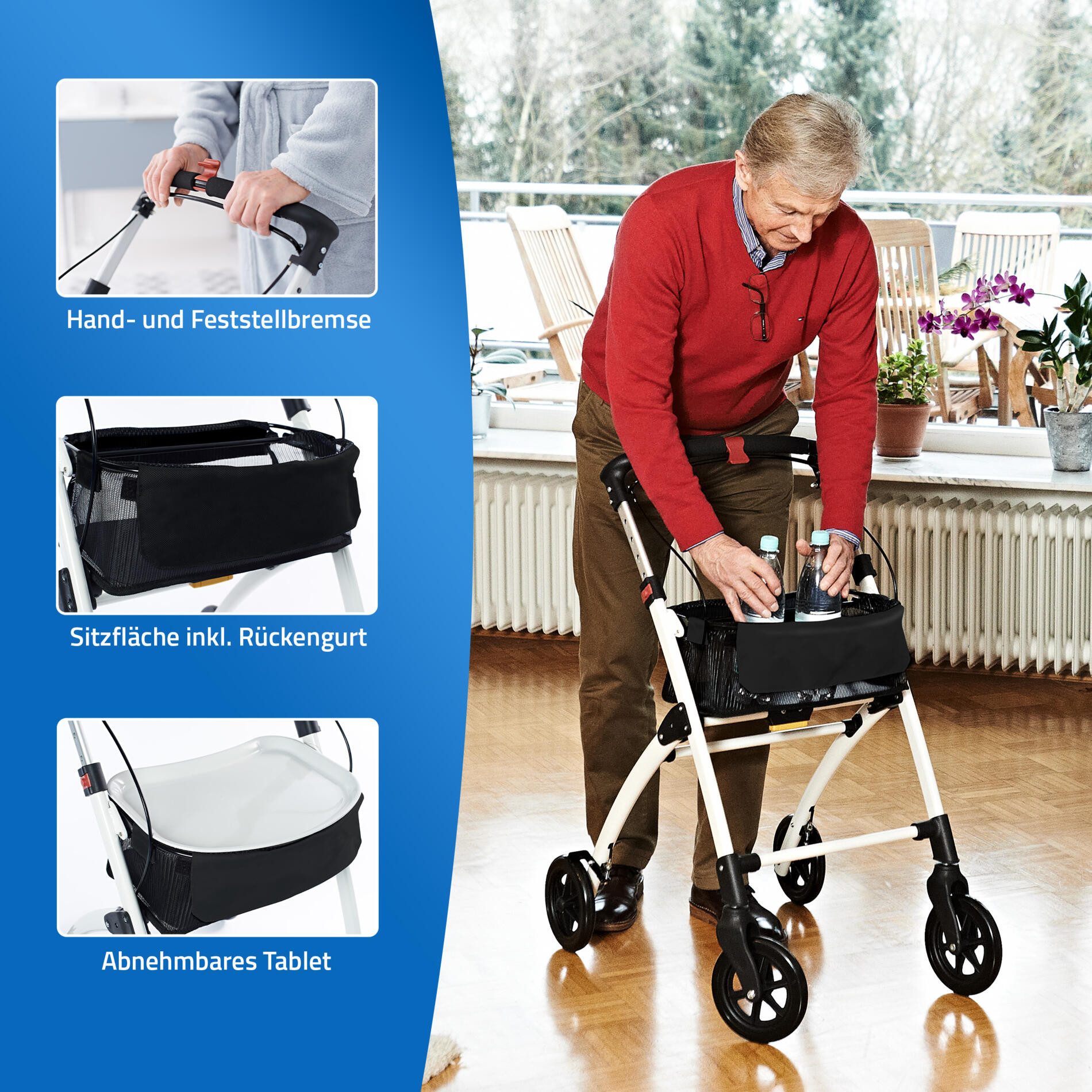 Ridder Rollator Pit weiß