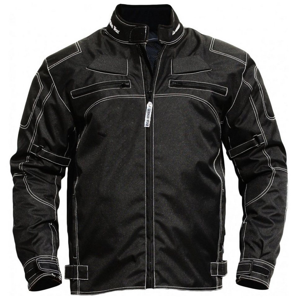 German Wear Motorradjacke GW310J Motorradjacke textilien Kombi Jacke schwarz