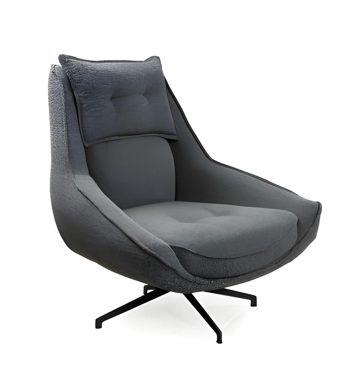 Xlmoebel Loungesessel XLMOEBEL Relaxsessel in Grau mit modernem Polsterstoff (1-St., Relaxsessel), Made in Europa