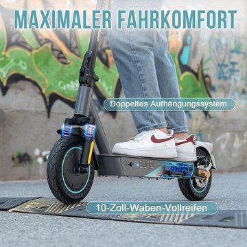 HITWAY E-Scooter 10 Zoll Klappbar Elektroroller 36V 10,4Ah mit Straßenzulassung ABE, 400,00 W, 20,00 km/h, 374,4Wh,klappbar, Duales Bremssystem,APP-Sperrfunktion