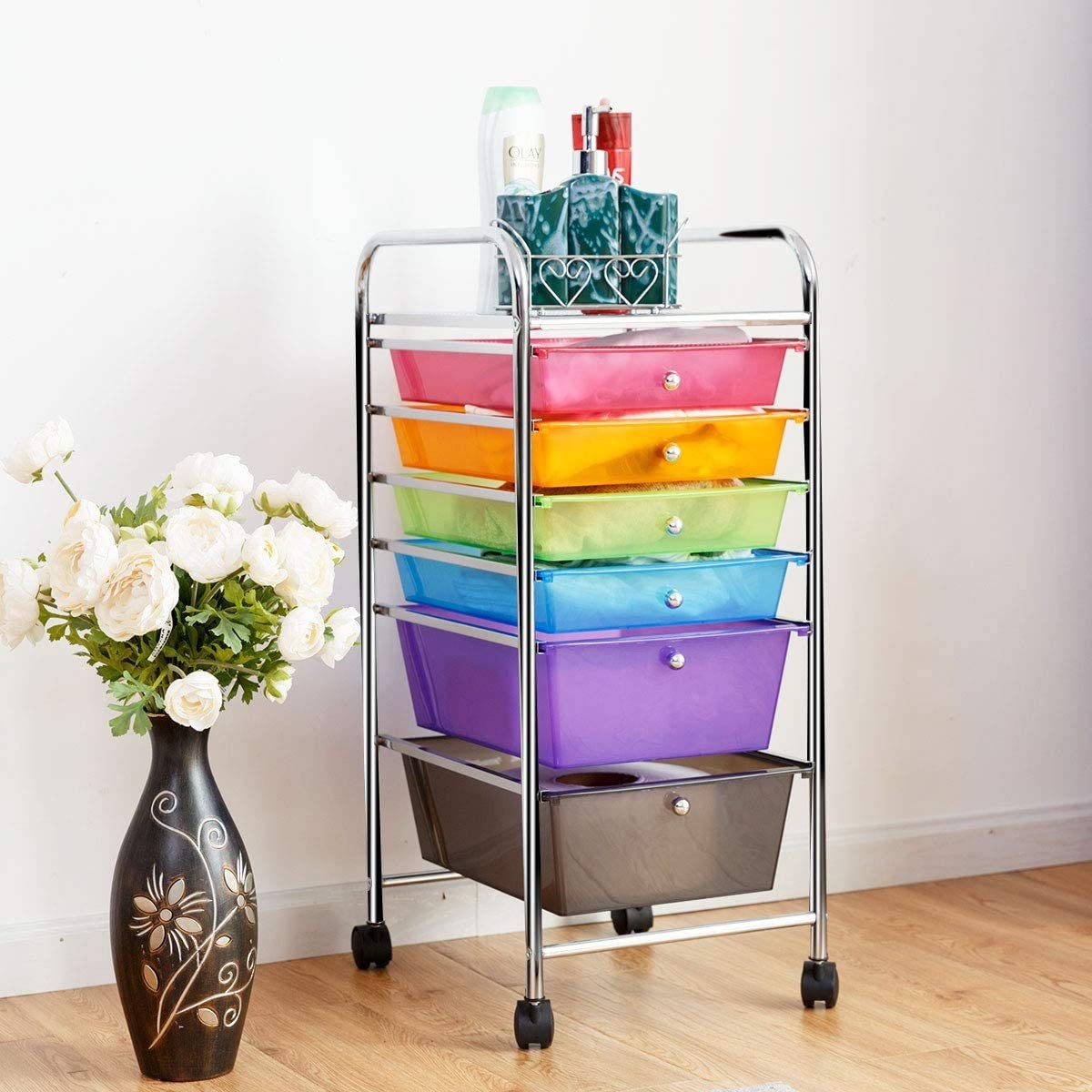 COSTWAY Rollwagen, 37 x 74 x 32cm