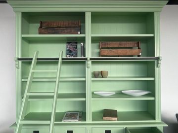 Wohnpalast Bücherwand Bücherregal mit Leiter Oxford 200 cm Bücherwand