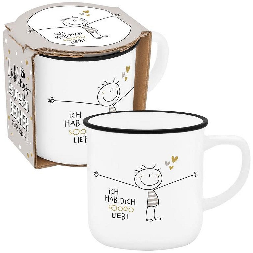 Sheepworld Tasse Espressotasse Espresso Kaffee Tasse 10 cl Geschenk Sheepworld HDSL, Porzellan