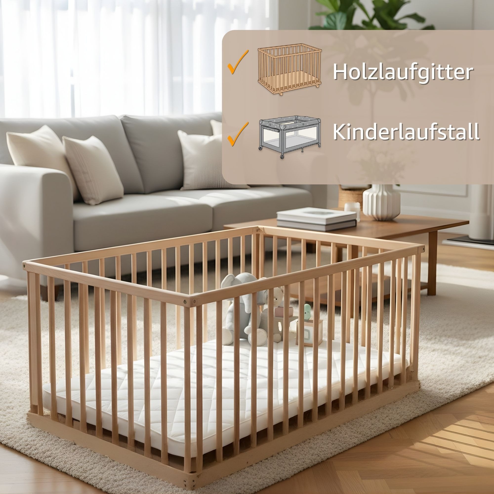 Laufgitter-Matratze Laufstalleinlage - Baby Matratze für Laufstall, Totsy Baby