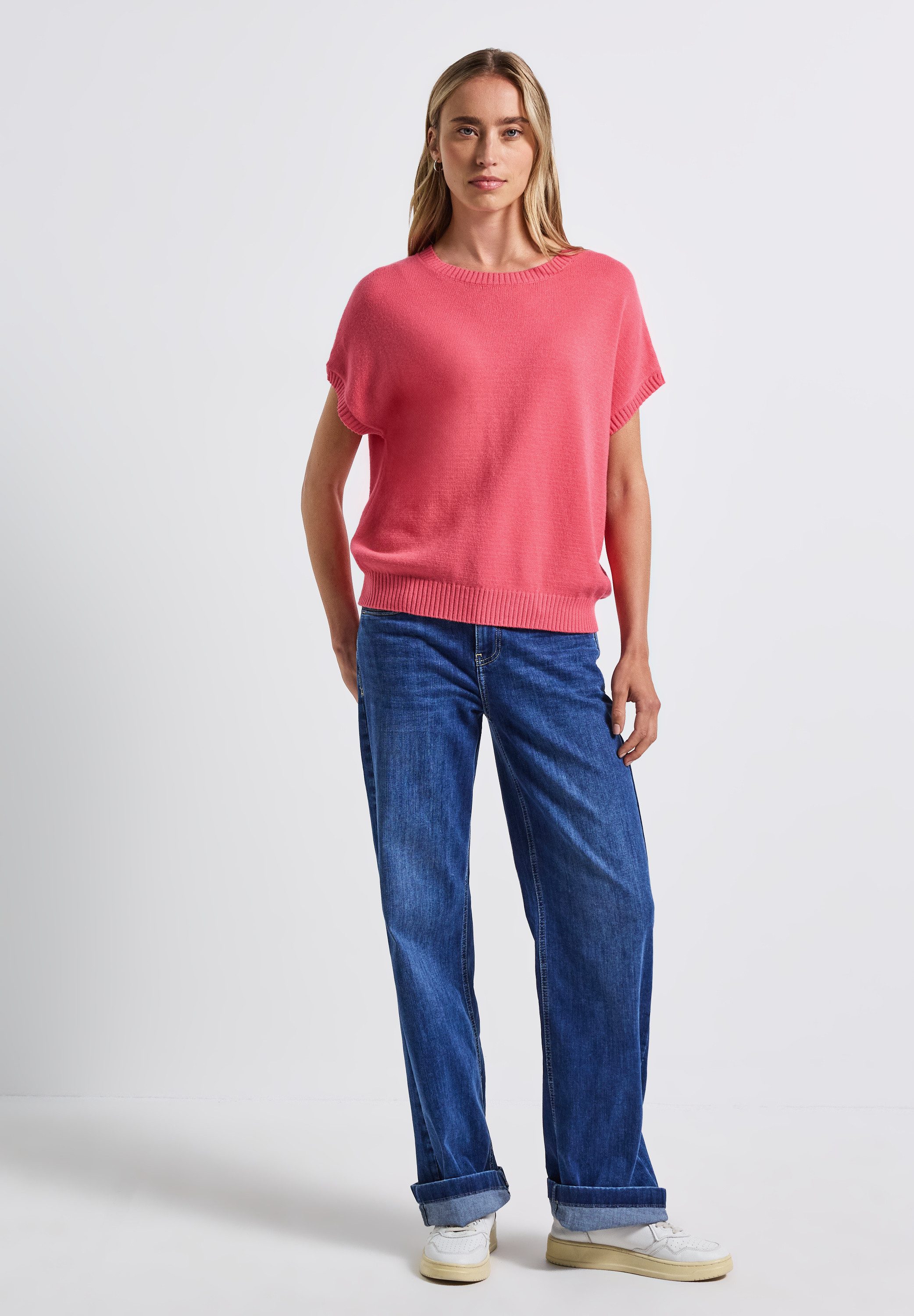 STREET ONE Kurzarmpullover aus Feinstrick