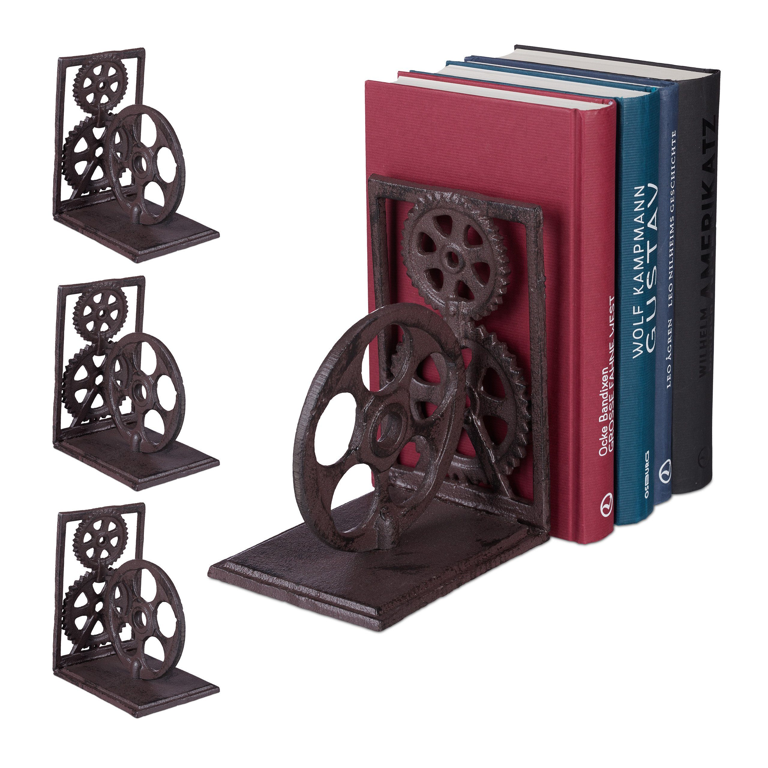 Buchstütze 4 x Retro Buchstütze Filmrolle
