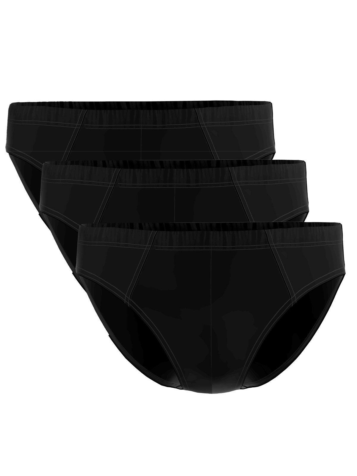 Seidensticker schwarze Rose Slip 3er Pack Herren Mini Slip (Spar-Set, 3-St) Atmungsaktiv, Markenqualität, figurbetont, Uni, mit Baumwolle