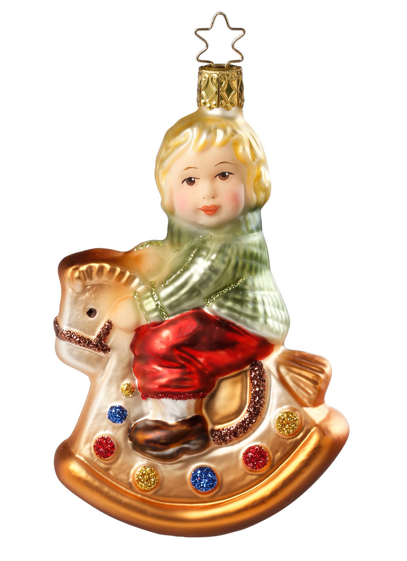 INGE-GLAS® Christbaumschmuck Christbaumschmuck Weihnachtsritt Glas 12,5 cm günstig online kaufen