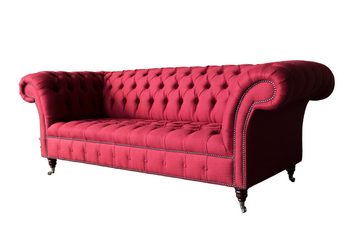 JVmoebel Chesterfield-Sofa, Sofa Chesterfield Wohnzimmer Klassisch Design Sofas Dreisitzer