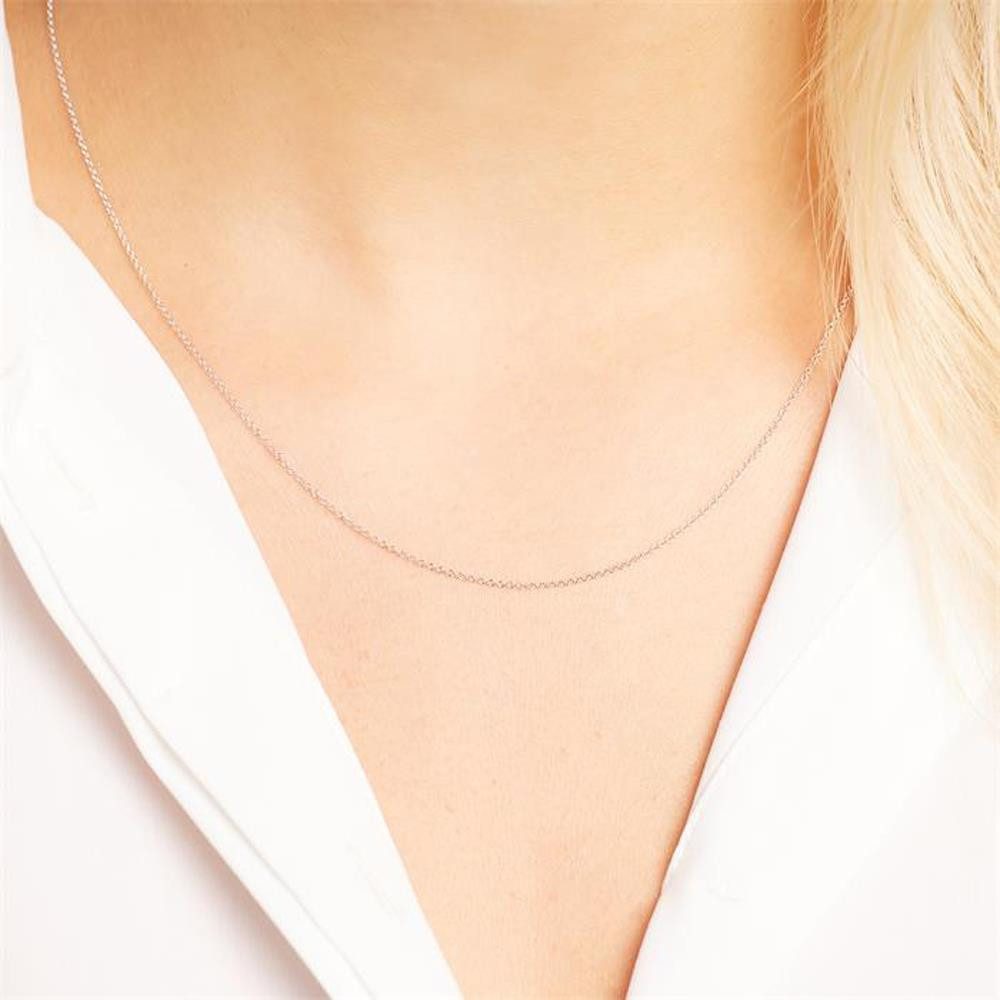 Unique Goldkette Ankerkette aus 375er Weißgold für Damen GC0007