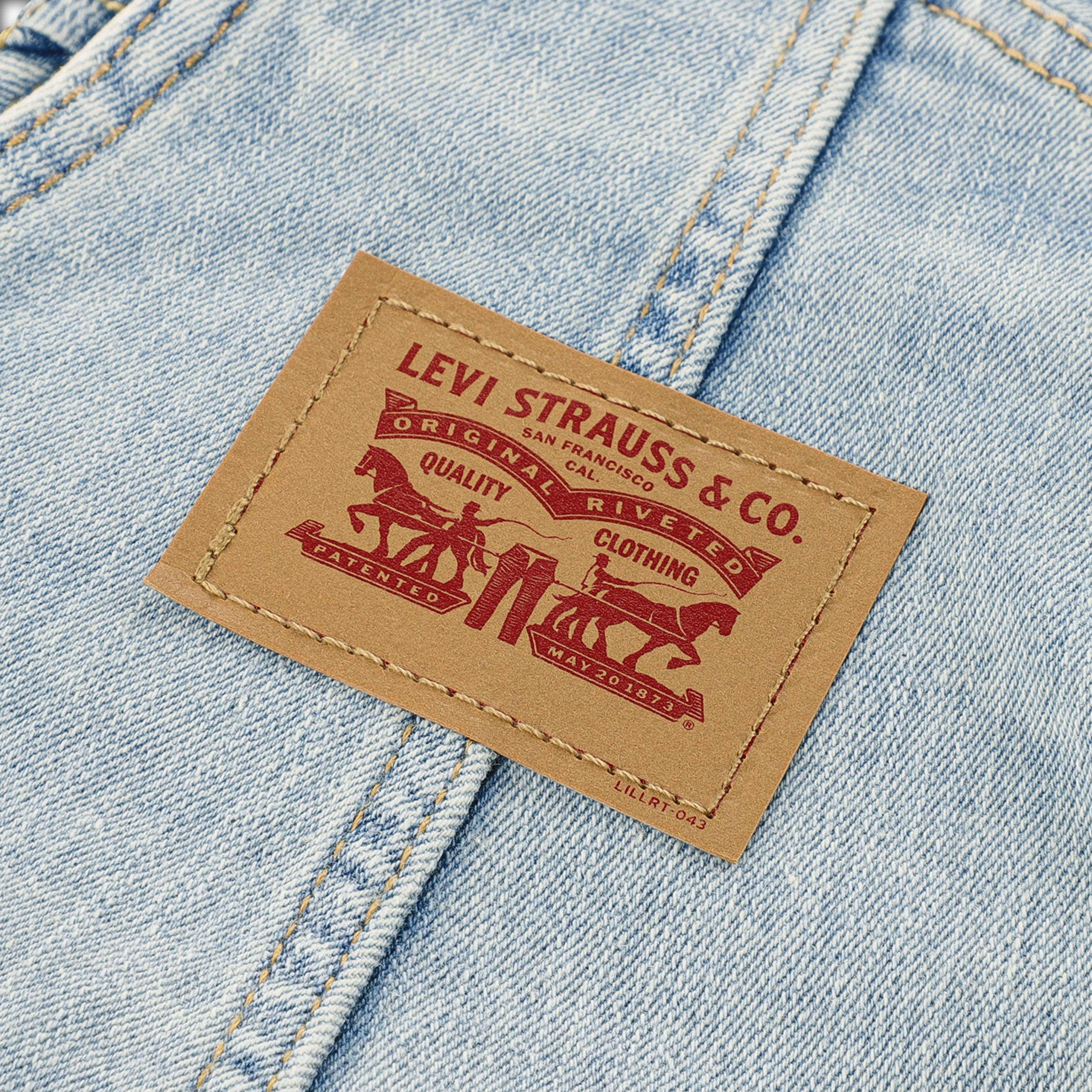 Levi's® Kids Jeanslatzhose LVN DENIM OVERALL wickelfreundliche Knopföffnung, Regular Fit – Bild 4 von 5
