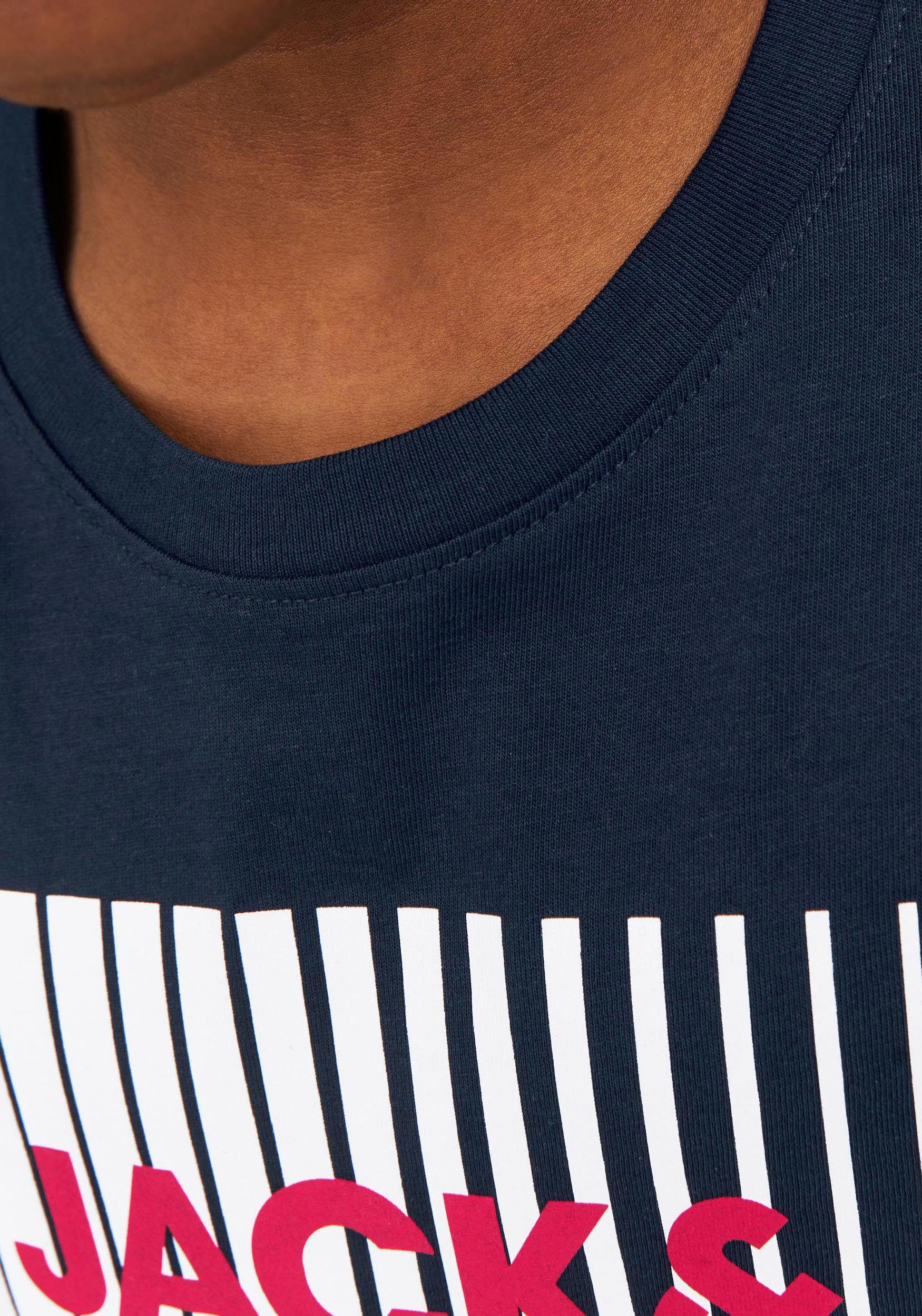 Jack & Jones Junior Langarmshirt JJECORP stylisch, bequem, atmungsaktiv, pflegeleicht bedruckt, casual, regular fit, Rundhals