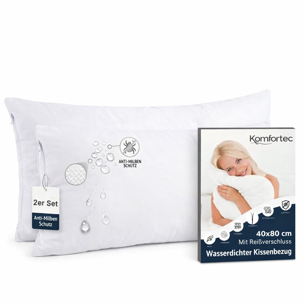 Kissenbezüge Wasserdichter Kissenbezug Set, Hypoallergen Kopfkissenbezüge