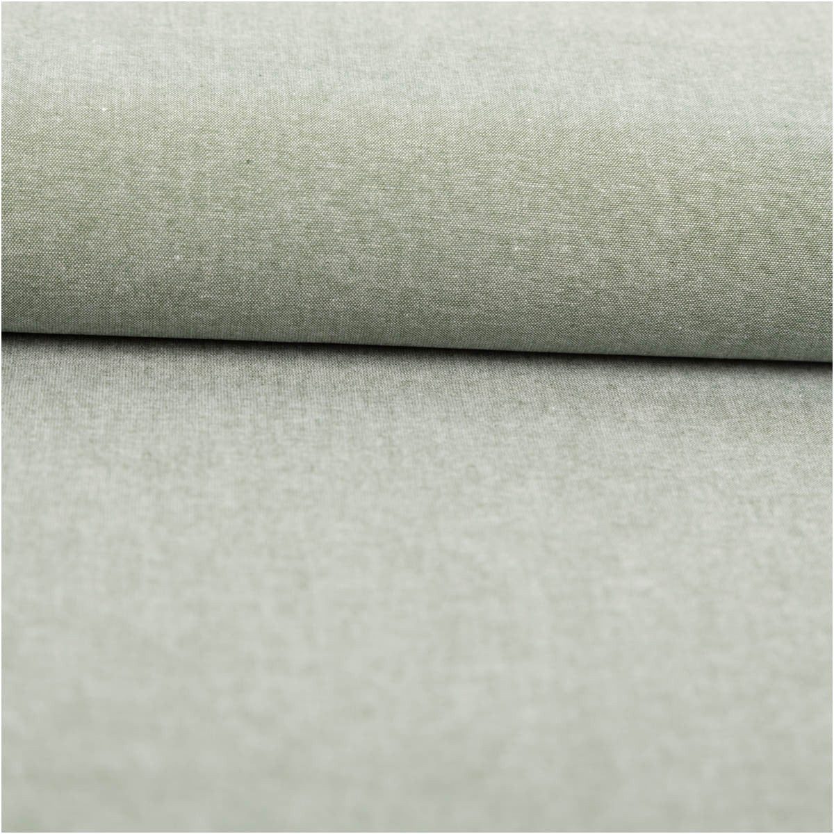 SCHÖNER LEBEN. Stoff Popeline Meterware Baumwolle dunkelgrün meliert 144 cm, allergikergeeignet