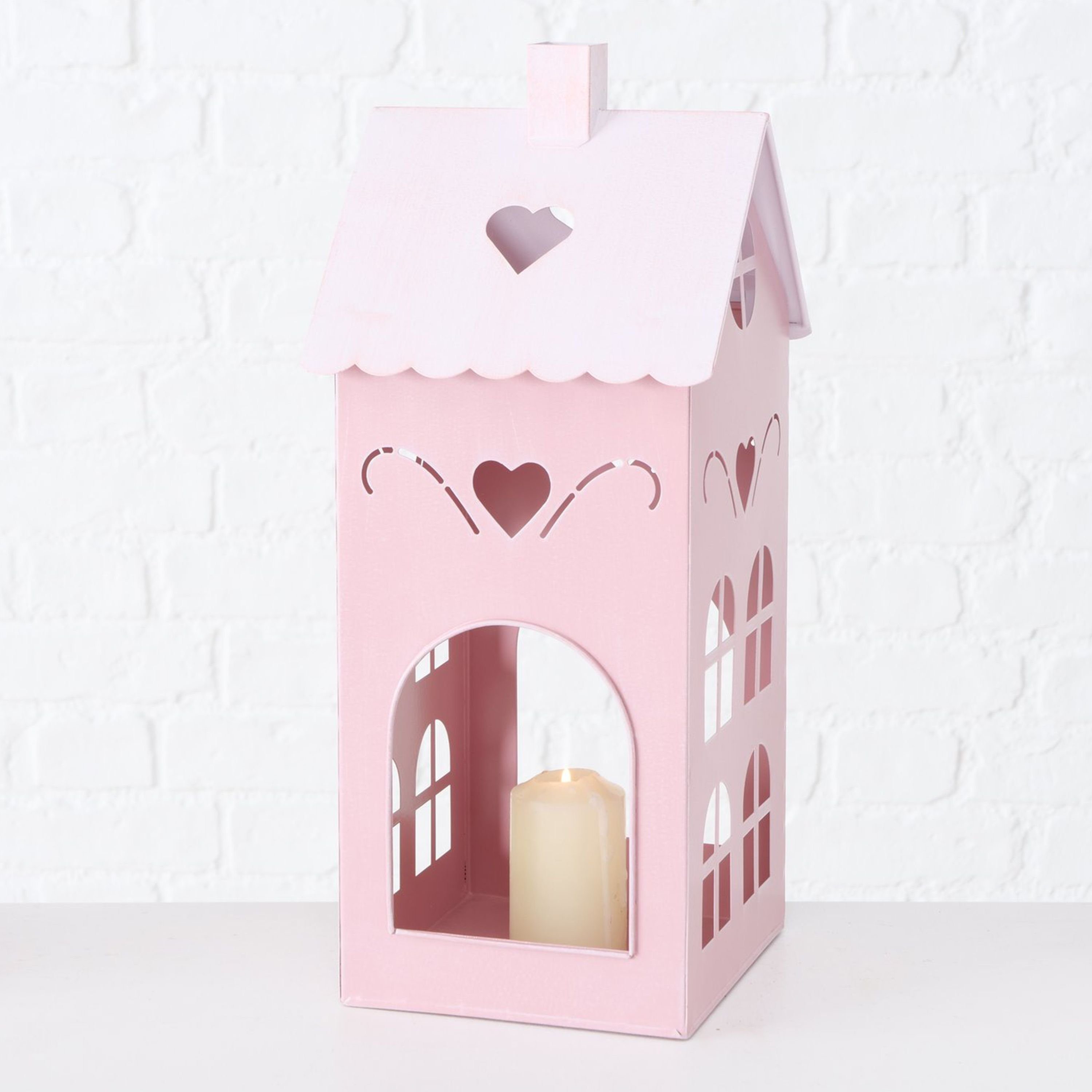 BOLTZE Teelichthalter B. 3tlg. Set Laterne Kufstein rosa aus Metall - 2003807