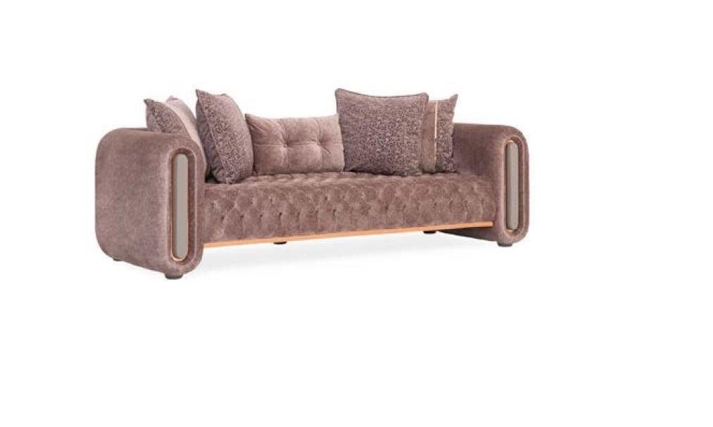 Beige Möbel Sofa Dreisitzer Sofa JVmoebel Couchen Couch Einrichtung