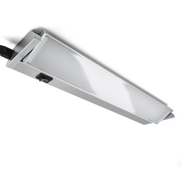 SO-TECH® LED Unterbauleuchte Alessia 350-910 mm mit diffuser Scheibe ohne Lichtpunkte, 1er Set 5W / 350 mm