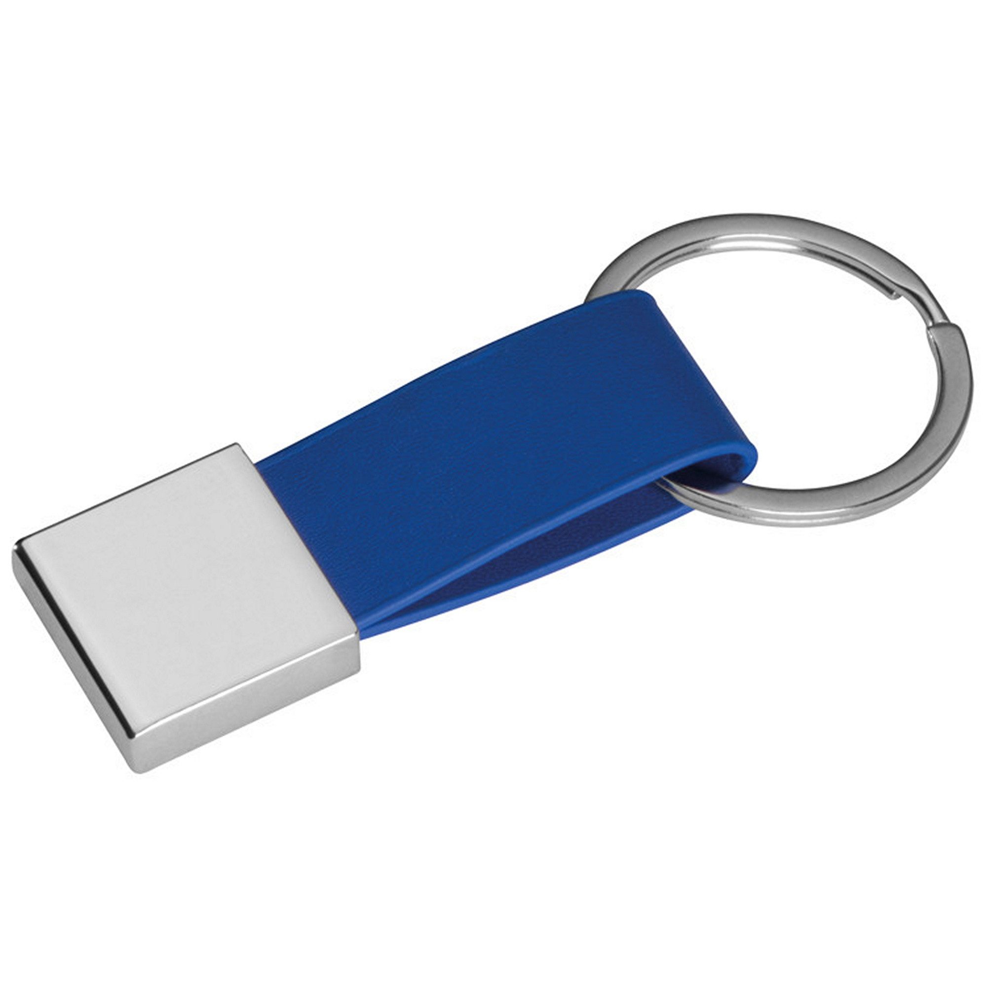 Macma Schlüsselanhänger Schlüsselanhänger mit Kunstleder-Bändchen / Farbe: blau