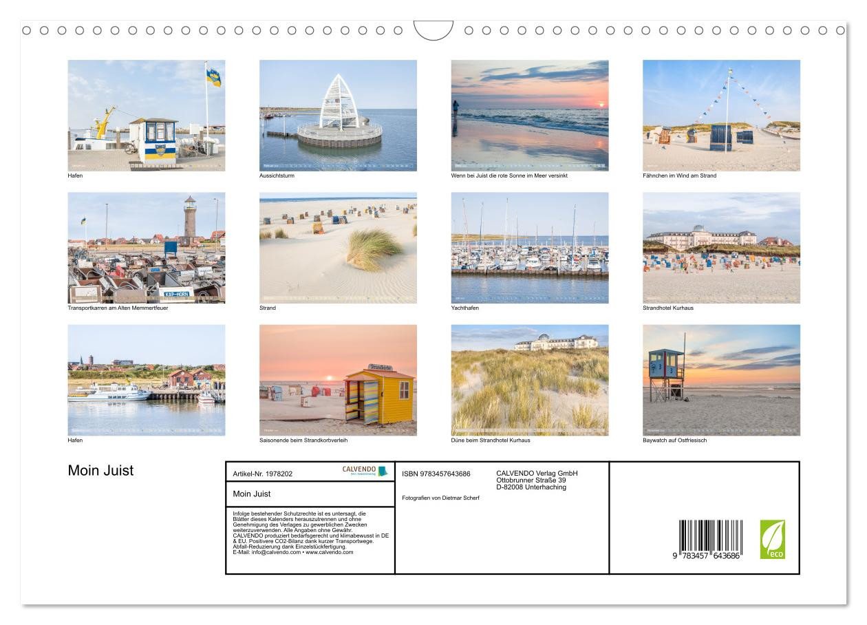 Thumbnail - CALVENDO Wandkalender Moin Juist (Wandkalender 2026 DIN A3 quer), CALVENDO Monatskalender