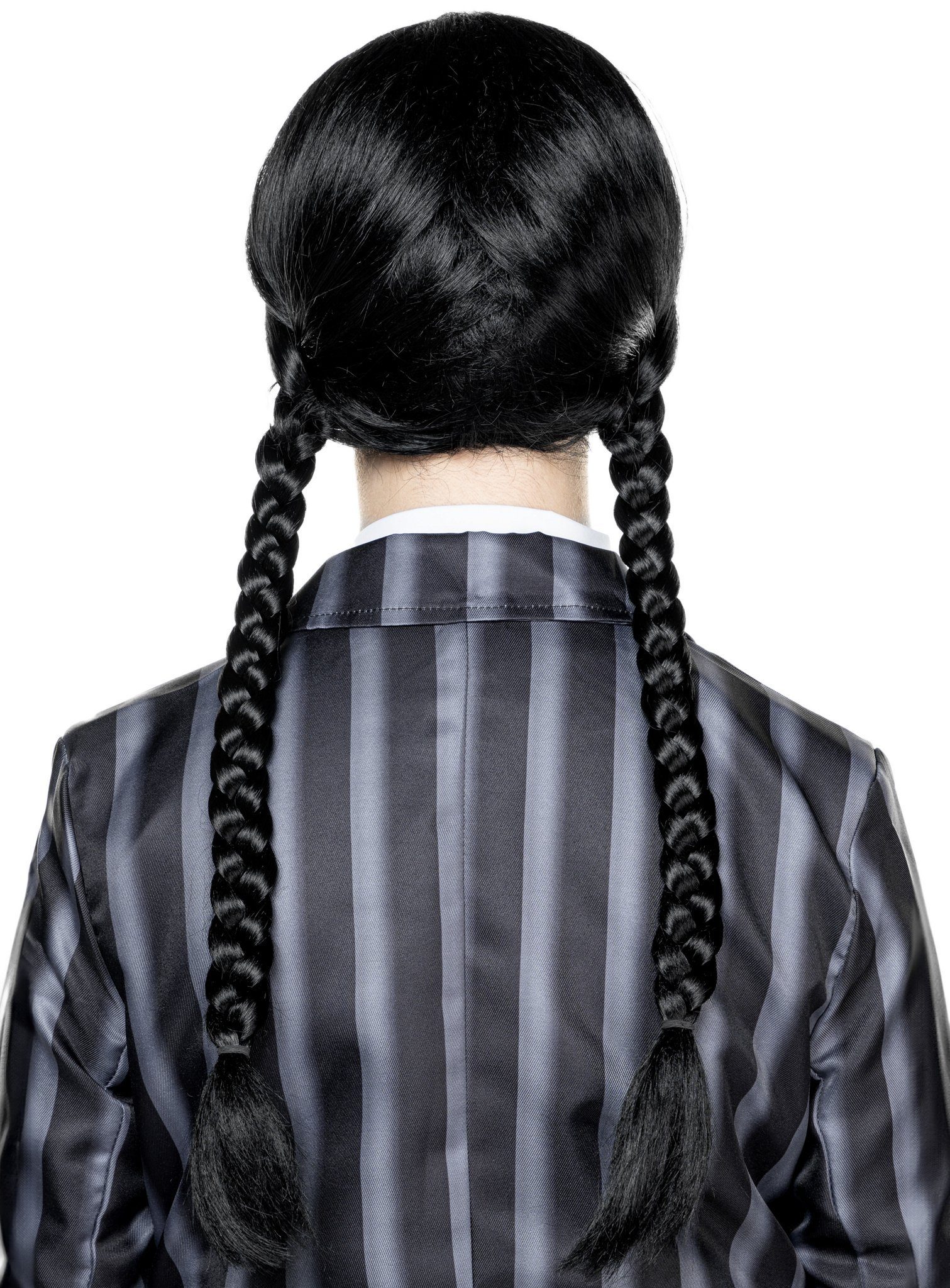 Metamorph Kostüm-Perücke Gothic Girl Perücke für Kinder - für Fasching, Nichts für Normies: schwarze Langhaarperücke