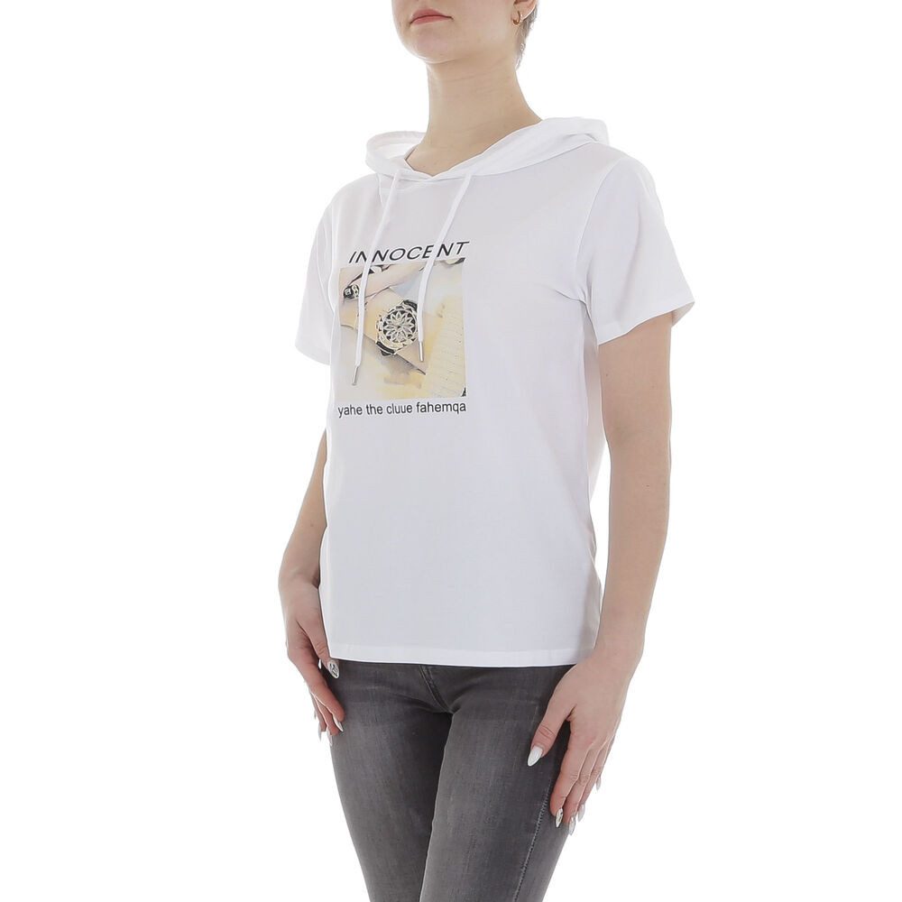 Ital-Design T-Shirt Damen Freizeit (85941282) Kapuze Print Stretch T-Shirt günstig online kaufen