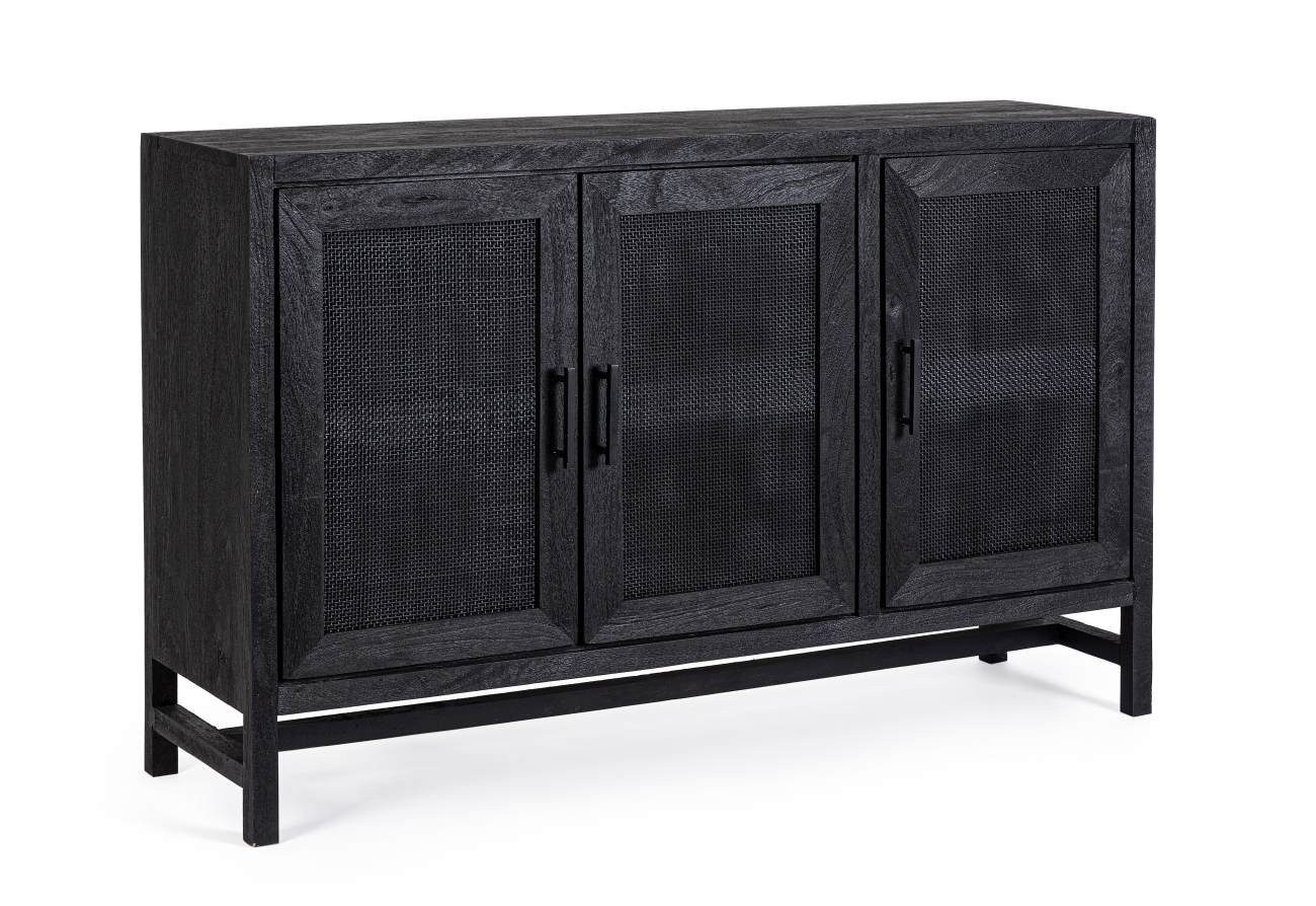 Feeling4Home Sideboard Weston aus Mangoholz, 125 cm, Türen mit Magnetverschluss