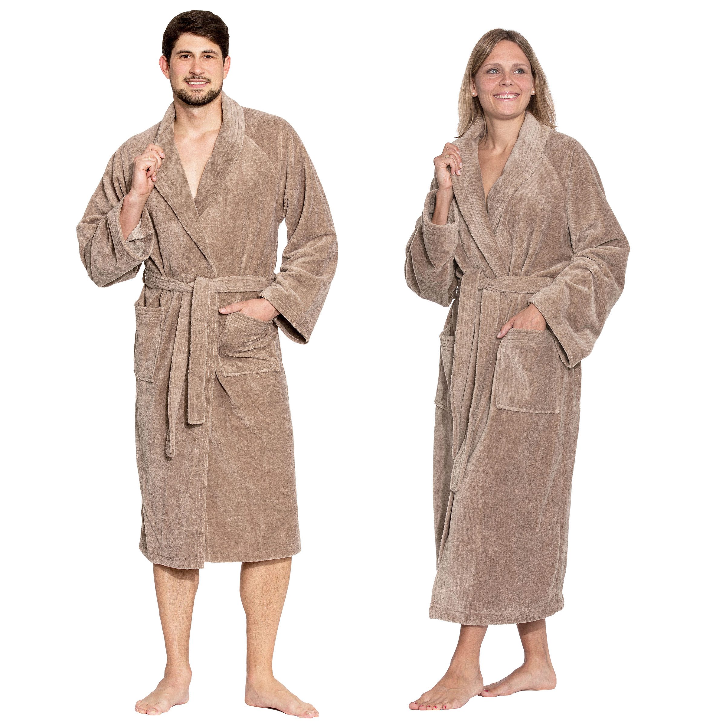 ZOLLNER Unisex-Bademantel, 50% Polyester, 50% Baumwolle, günstig online kaufen