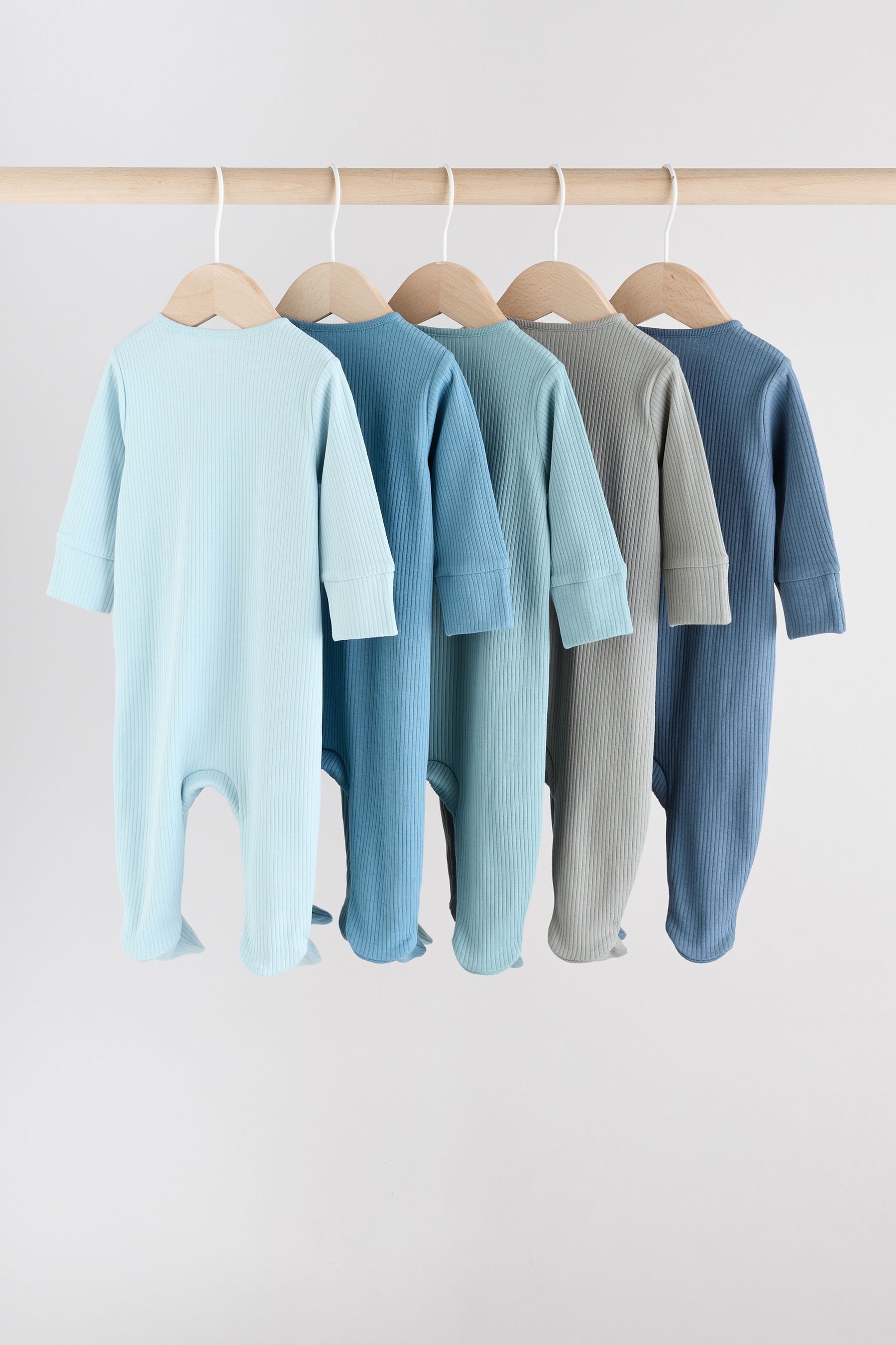 Next Schlafoverall 3er-Pack Babystrampler 2-Wege-RV, 5er-Pack (5-tlg)