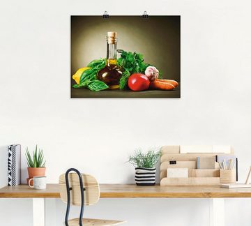 Artland Wandbild Gesundes Gemüse und Gewürze, Lebensmittel (1 St), als Leinwandbild, Poster, Wandaufkleber in verschied. Größen
