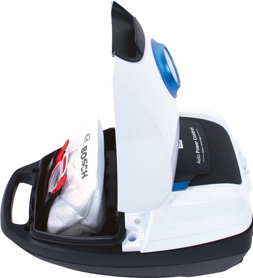 BOSCH Bodenstaubsauger BGL8SIL5 In'genius ProSilence Kabel, 800 W, mit Beutel, HEPA H13 (für Allergiker), 15 m Aktionsradius, 5 l Beutelvolumen