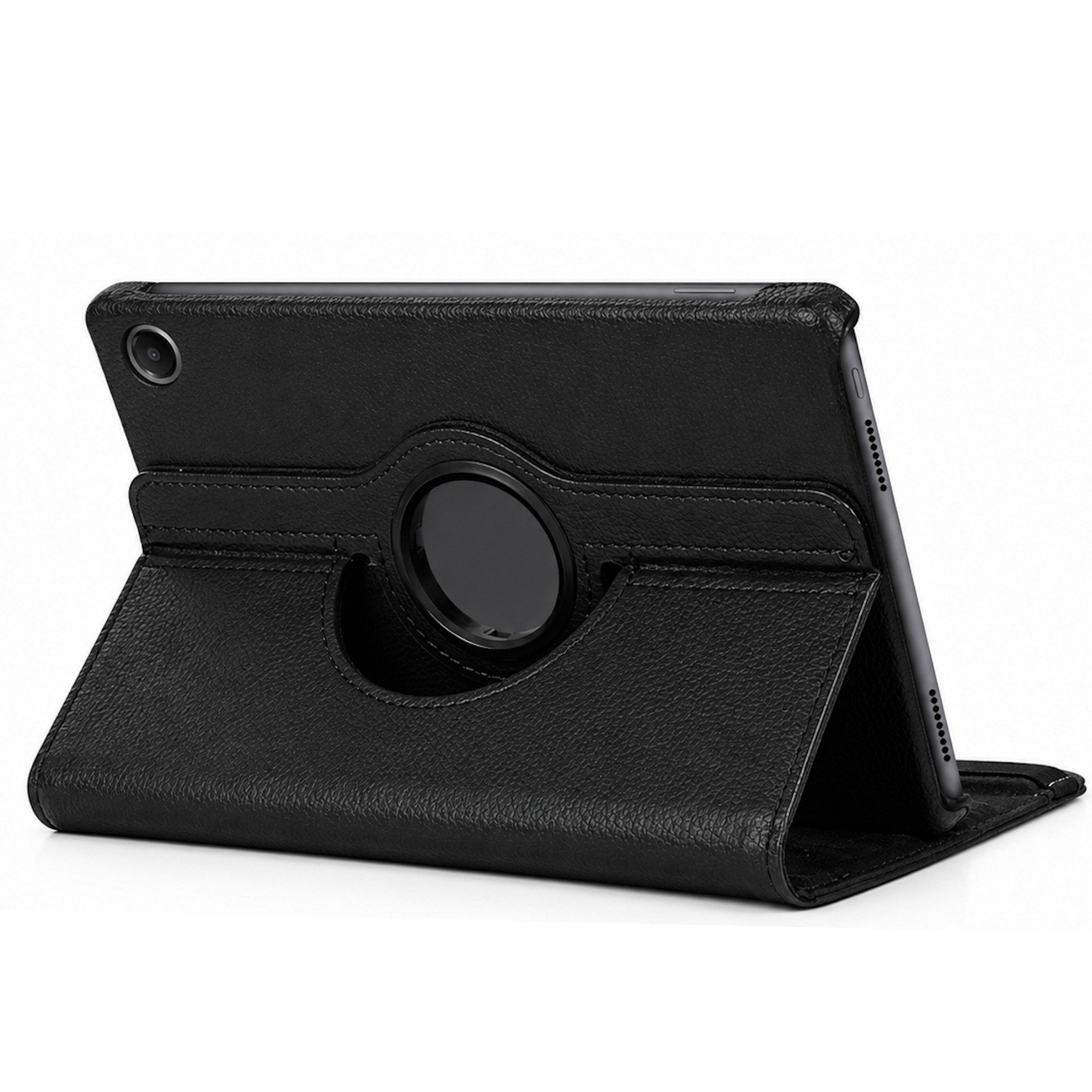 Wigento Tablet-Hülle Kunstleder für Xiaomi Redmi Pad 2 9.7" 2026 360 Grad Rotation Schwarz, 360° Rotationshalter, Standfunktion