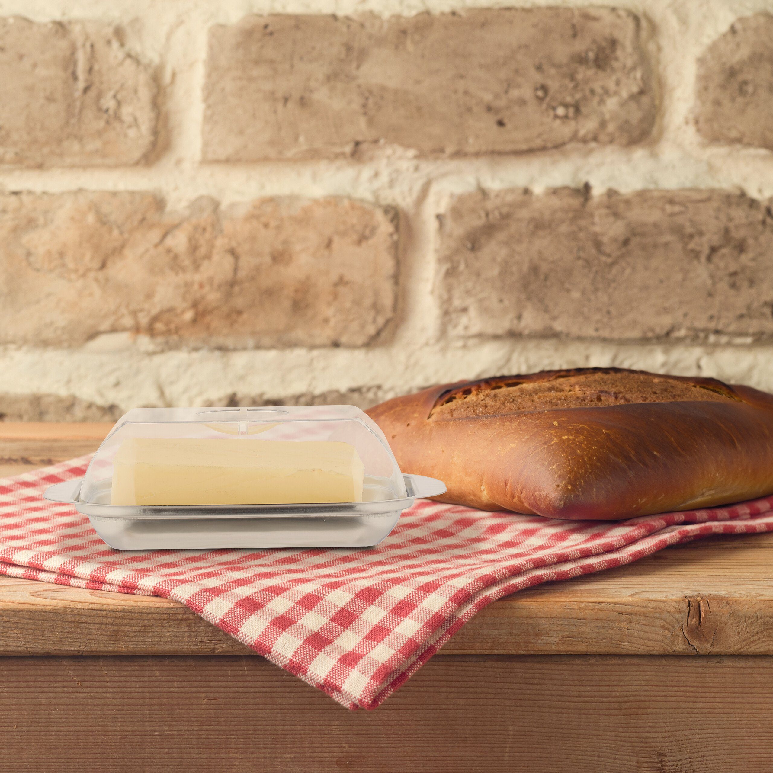 Butterdose Deckel, relaxdays Kunststoff mit Butterdose