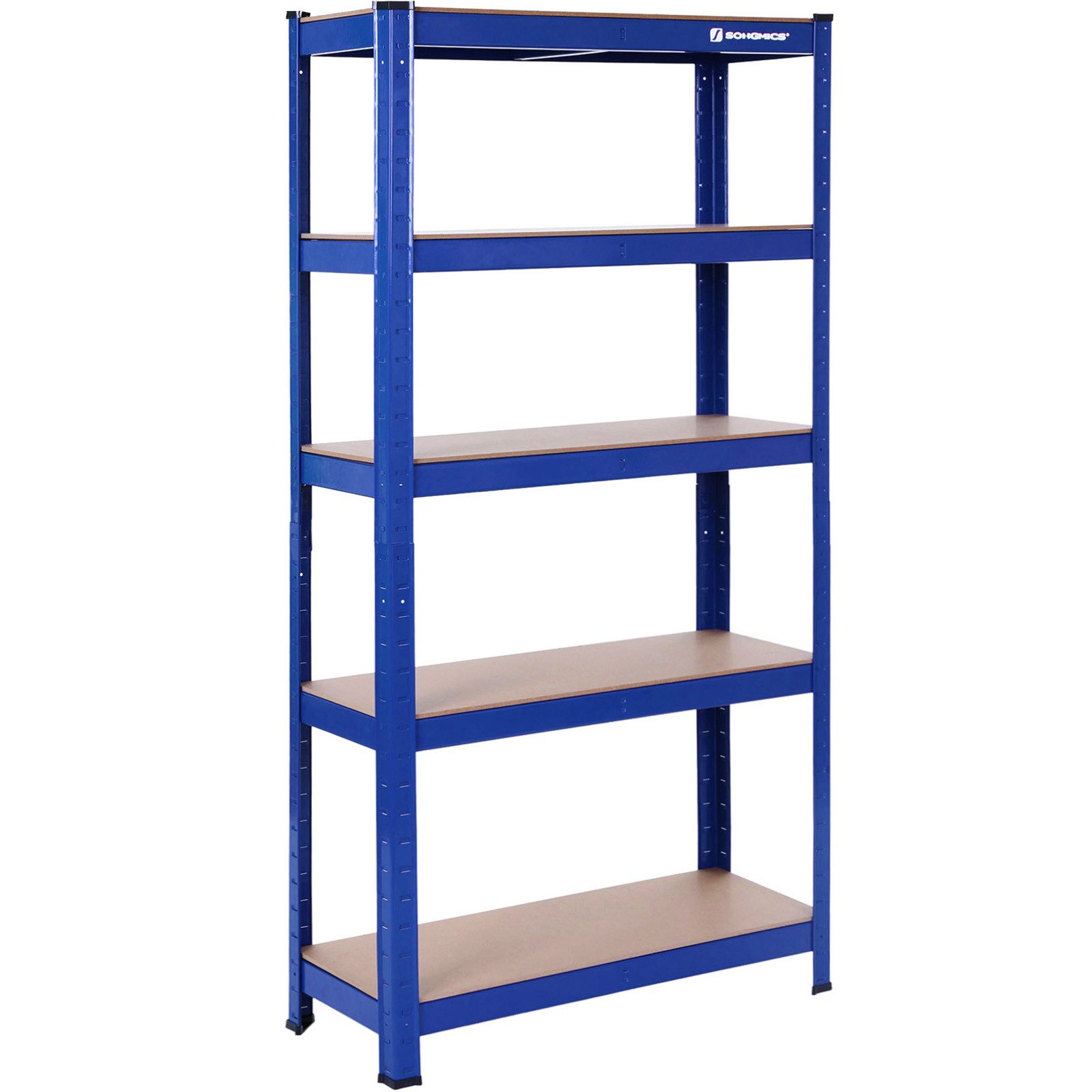 SONGMICS Schwerlastregal Standregal, 1-tlg., 150 x 75 x 30 cm, bis 650 kg belastbar, 5 verstellbare Ablagen
