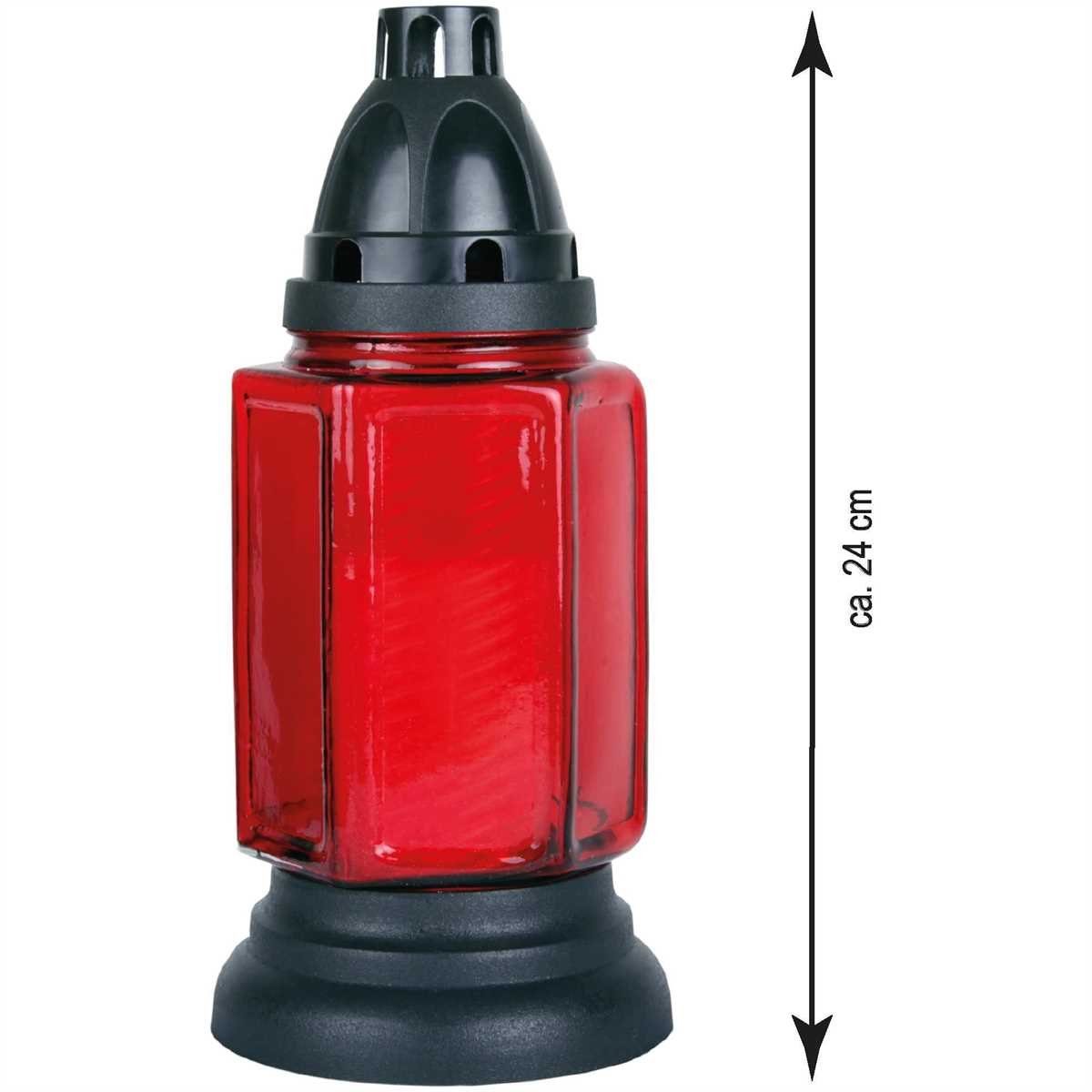 HS Candle Grabkerze (1-tlg), Grablaterne 24cm mit Kreuz- Motiv u. Kerze, Gr günstig online kaufen