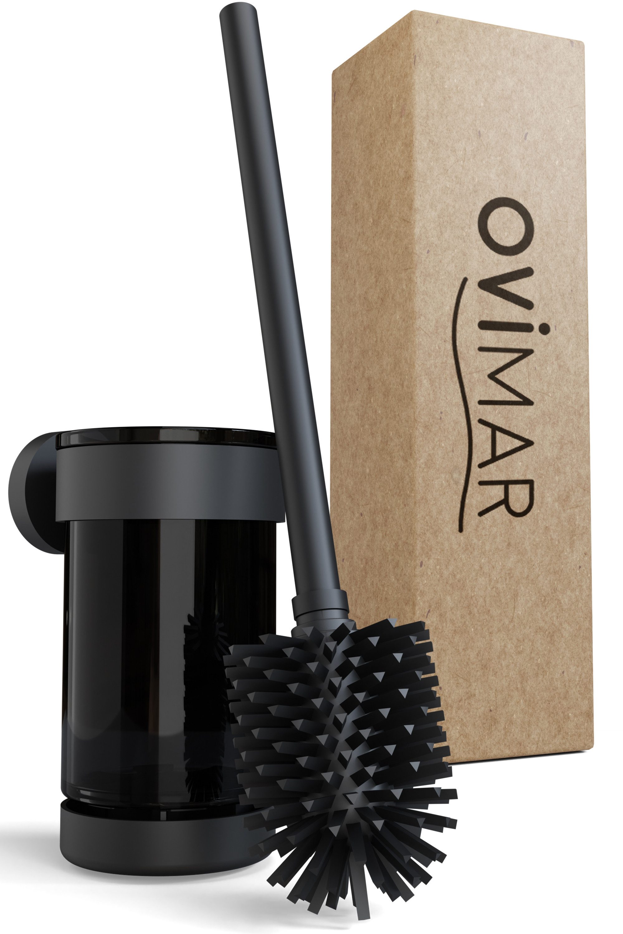 ovimar WC-Reinigungsbürste, (1-tlg), aus Edelstahl in Schwarz zur Zum Bohren