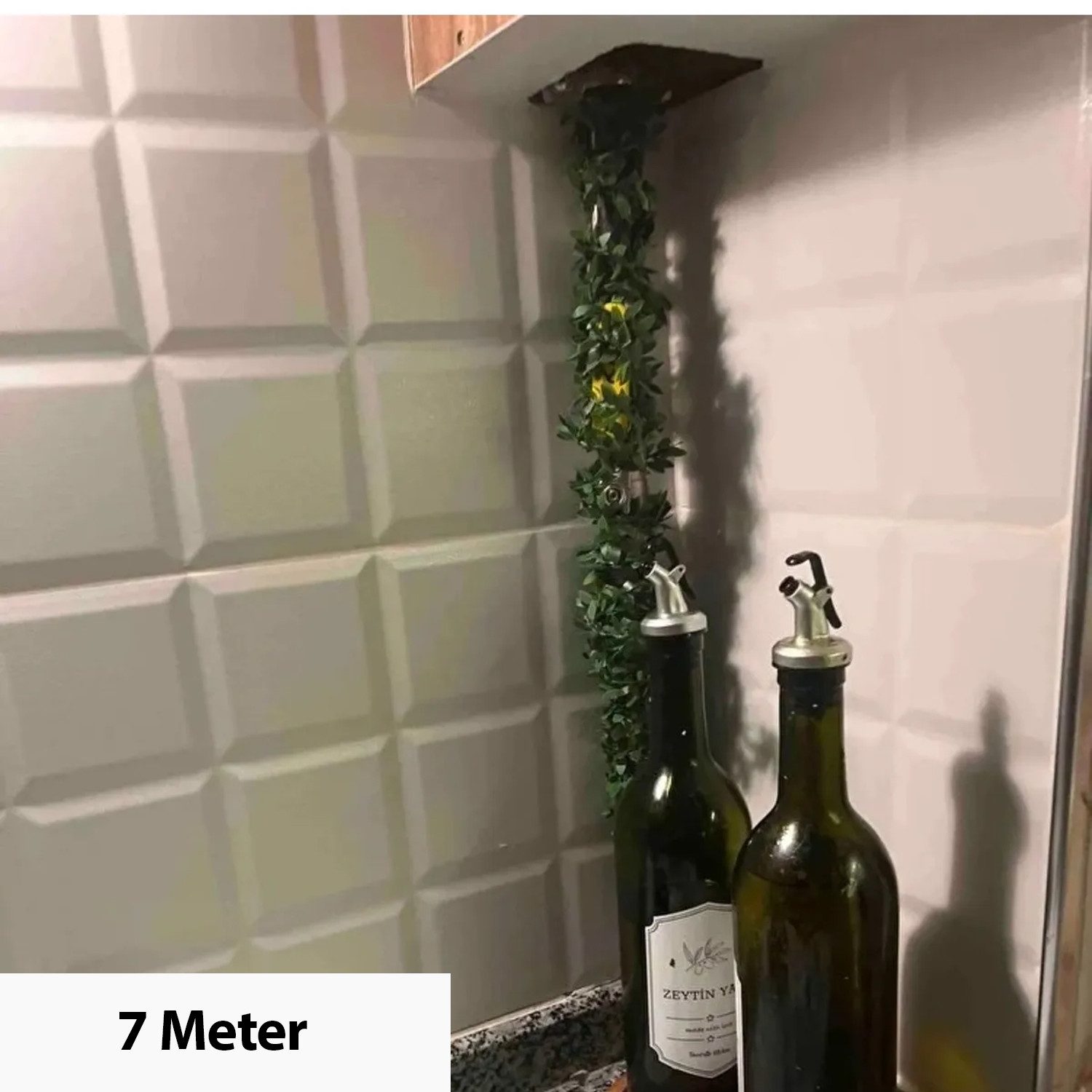 Winterliche Kunstpflanze Kunst Efeu Girlande 7 m mit Draht flexibel – Rohrverkleidung & Deko, Jungengel, Flexible 7 m Efeu-Girlande mit Drahtkern für Dekoration