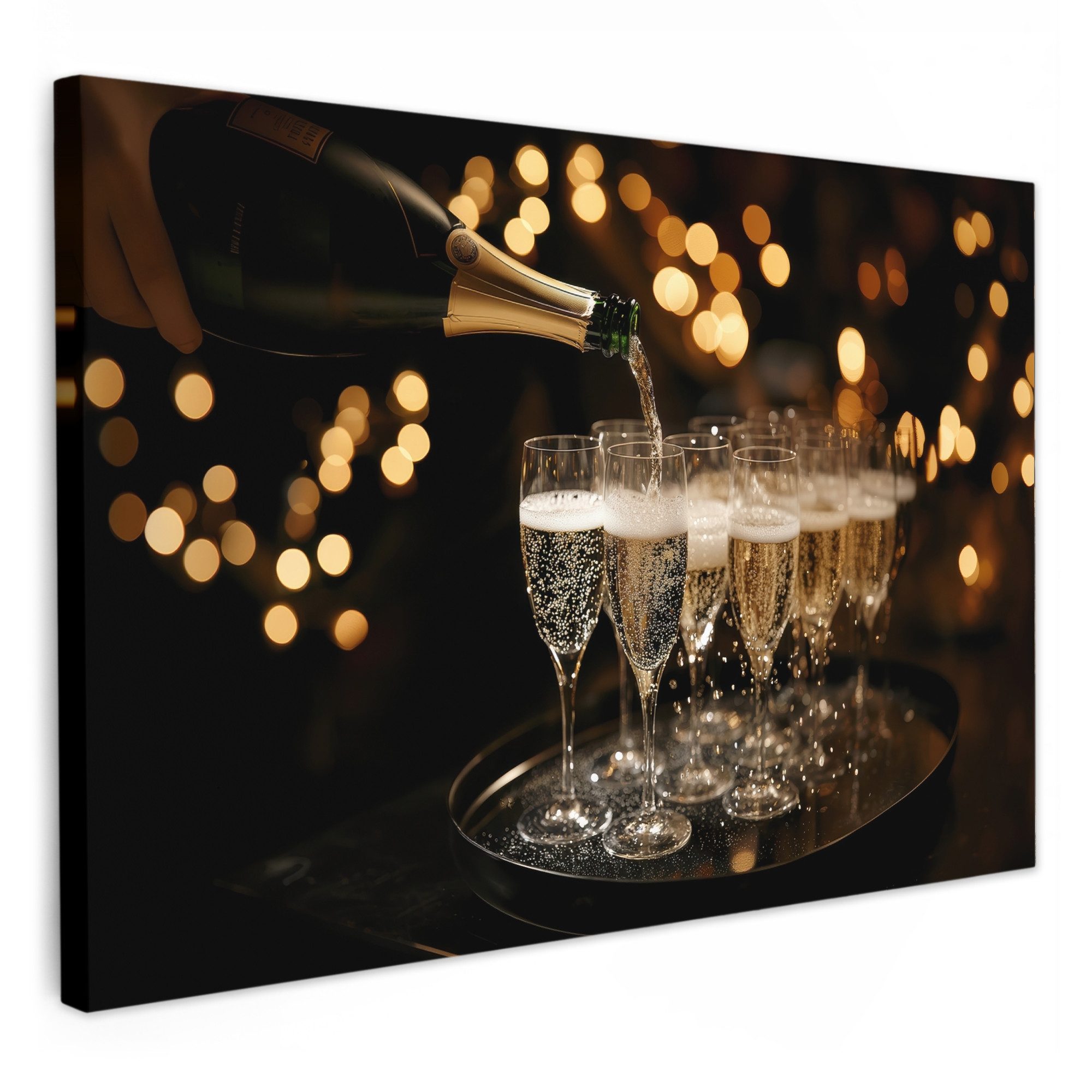 OneMillionCanvasses® Leinwandbild Lichter - Champagner - günstig online kaufen