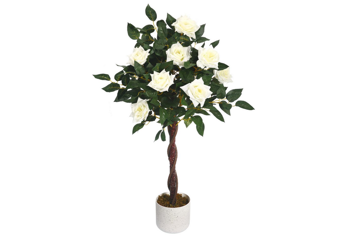 Kunstblume Künstliche, Kunstpflanze Rosenbaum Deko, Rosenpflanzen im Topf, GarveeMore, Höhe 90 cm, Groß 90cm/80cm/120cm Kunstbaum für Hochzeitstisch, Wohnzimmer, Büro