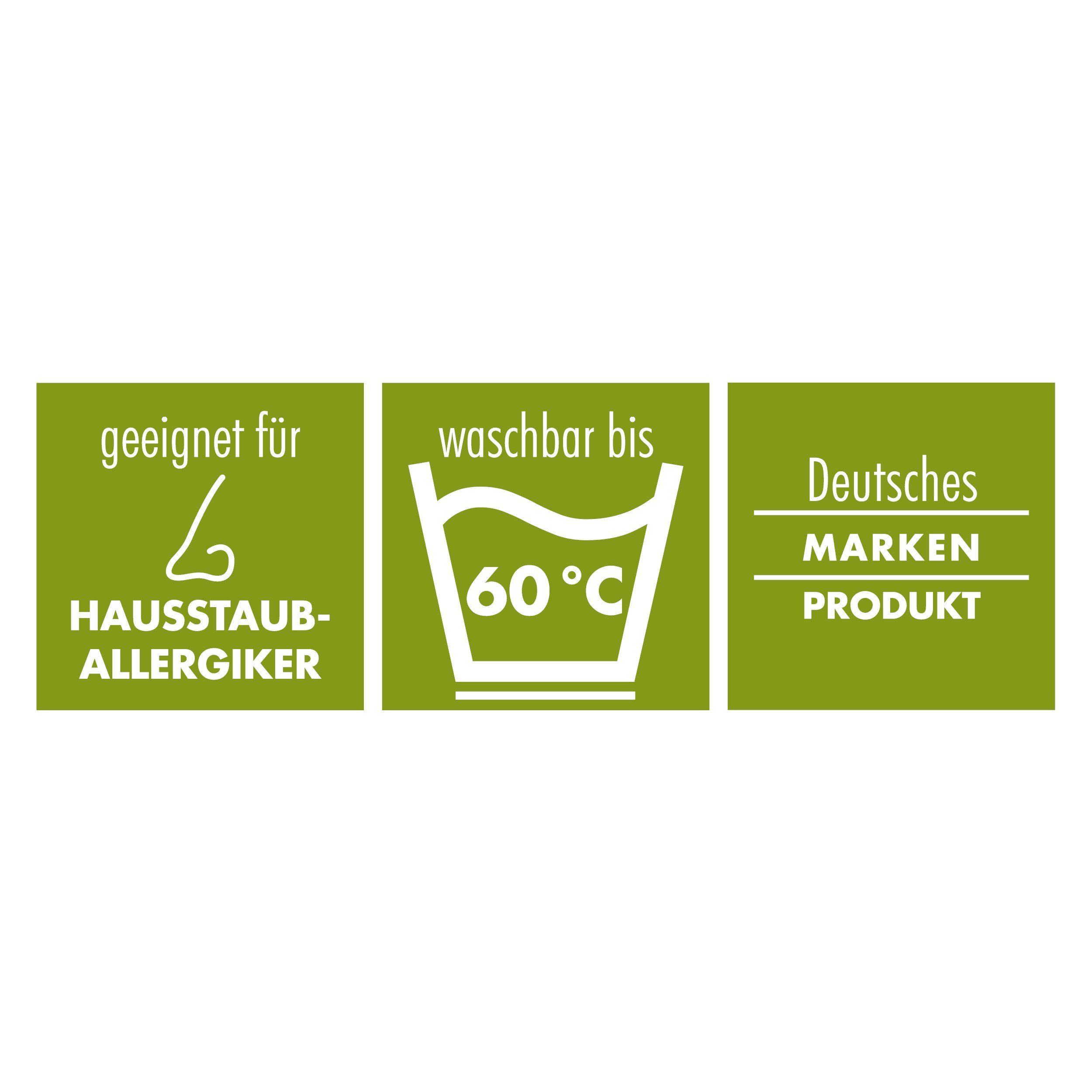 60°C, Baumwollbettdecke, 100 Greenline waschbar Megafil® allergikergeeignet, haut­sym­pa­thisch, / biologisch Schläfer / Füllung: Bio-Faser Bio, Steppbett % recycelt GREENLINE, umweltbewusste Irisette Fasern*, bis Bezug: abbaubare Polyester – irisette Megafil®