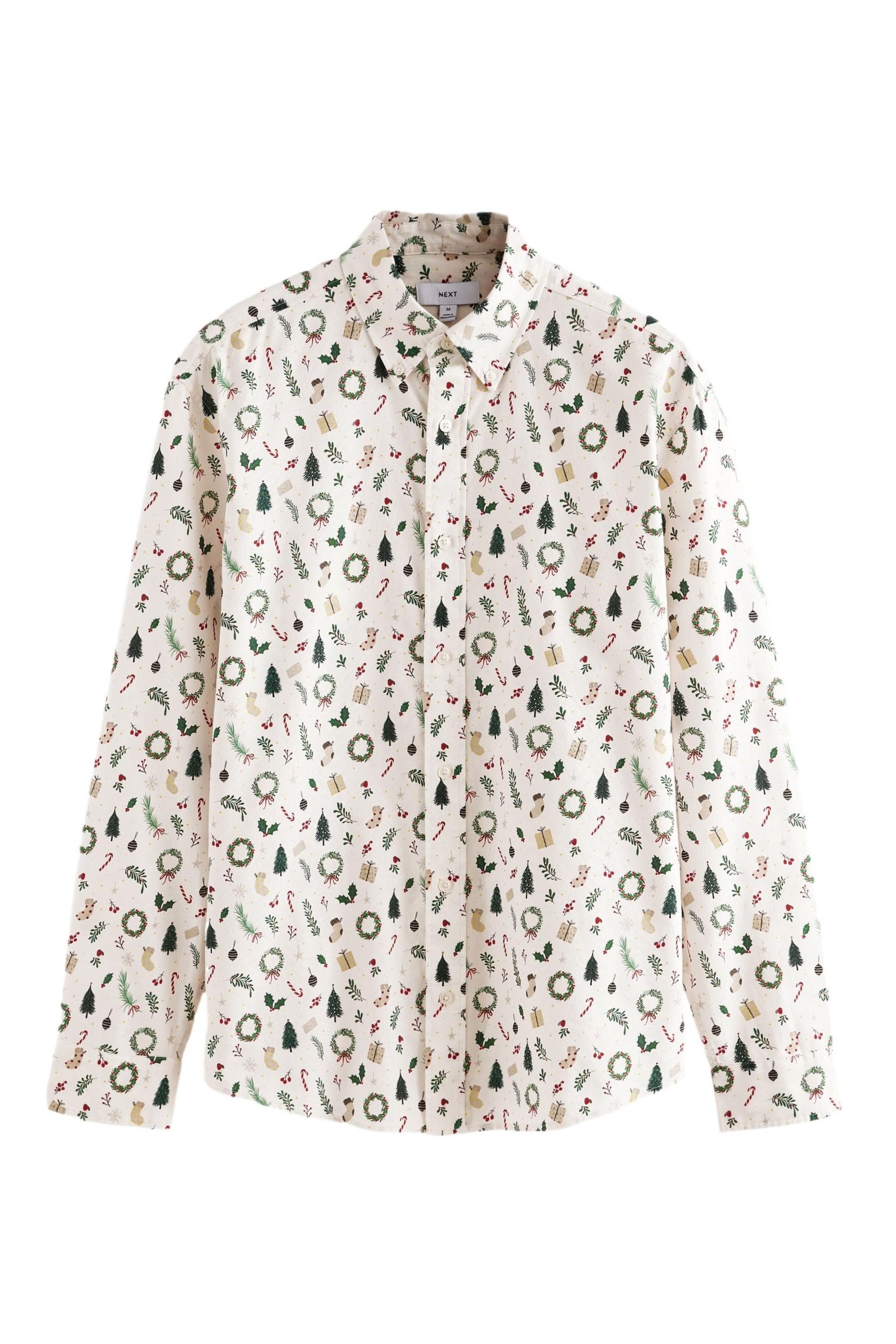 Next Langarmhemd Langarmhemd mit Weichnachts-Print aus günstig online kaufen