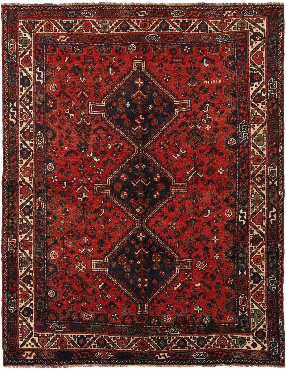 Orientteppich Shiraz 185x243 Handgeknüpfter Orientteppich / Perserteppich, Nain Trading, rechteckig, Höhe: 10 mm