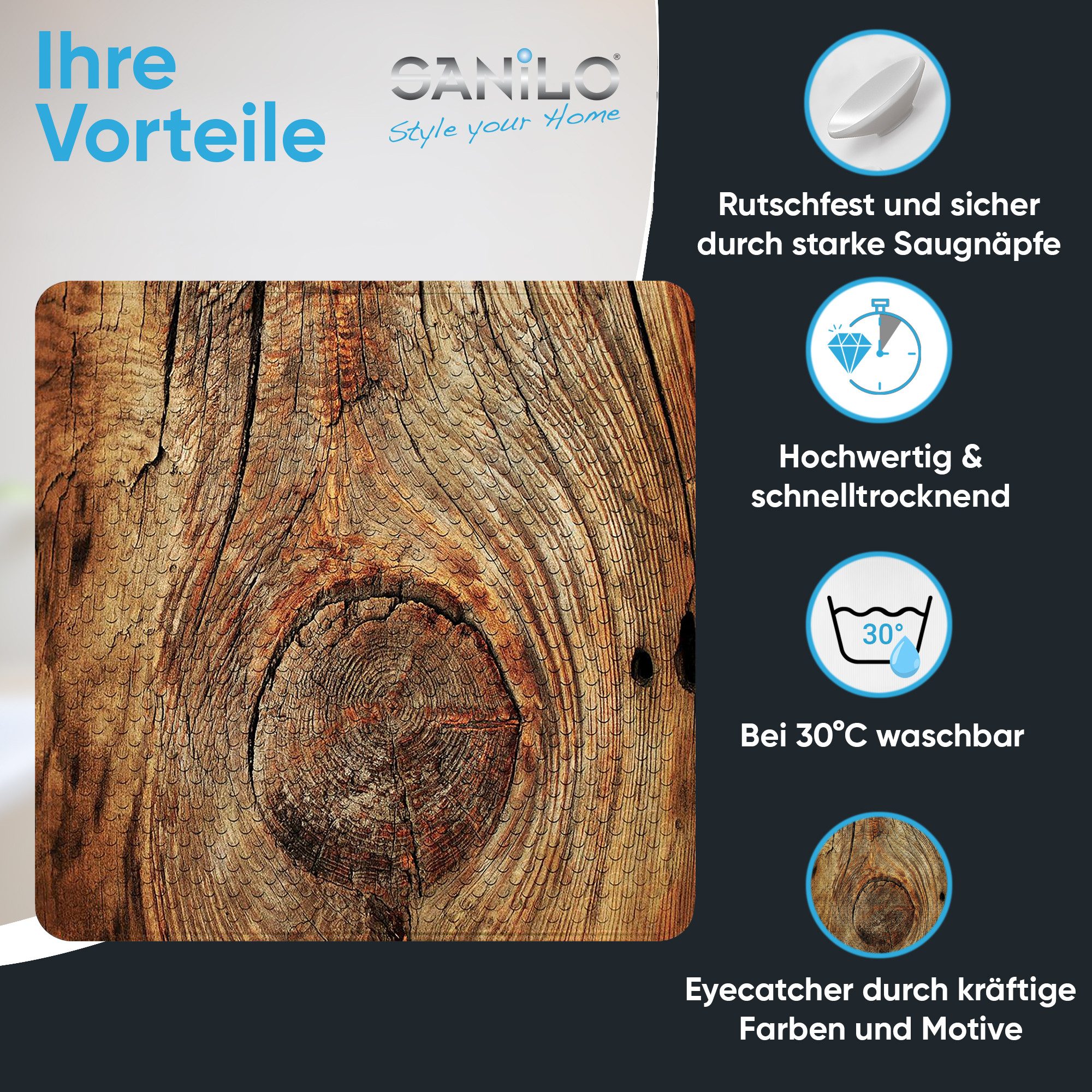 Sanilo Duschmatte Rustikal, rutschfest & sicher, günstig online kaufen
