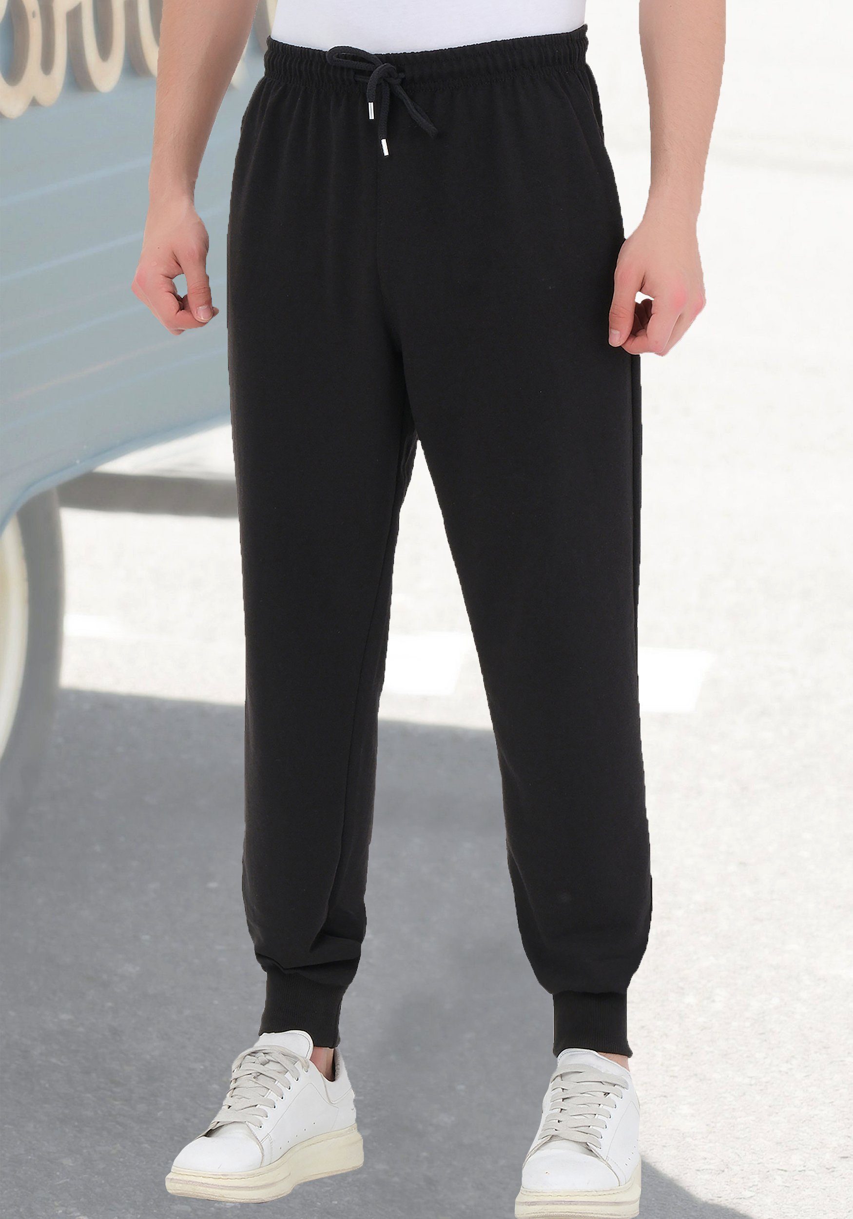 Smith & Solo Jogginghose Herren Sporthose Trainingshose Sweathose (1-tlg) mit Bündchen