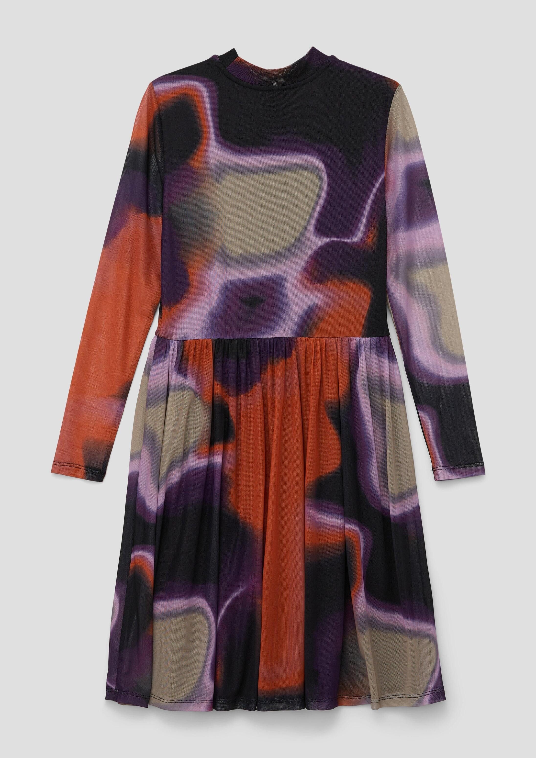 s.Oliver Minikleid Kleid Hochgeschlossenes Meshkleid