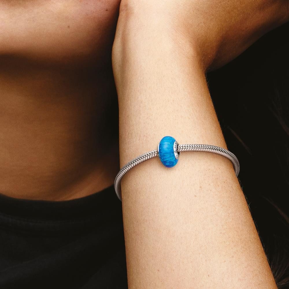 Pandora Charm-Einhänger Charm Ozean von PANDORA aus 925er Silber und Opal, synth.